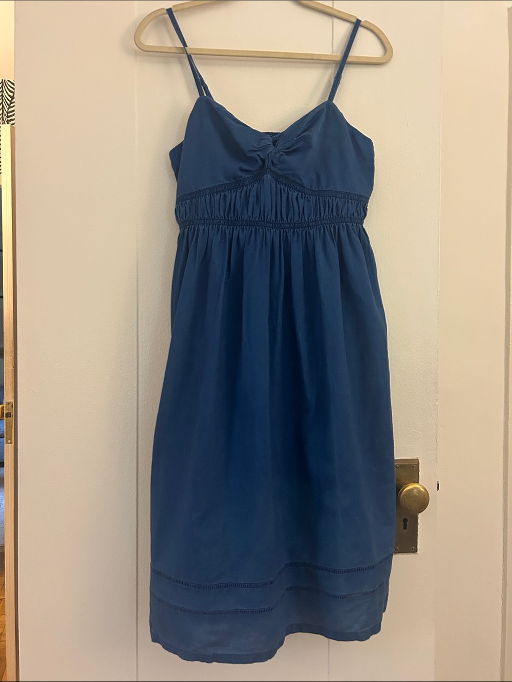 J. Crew Blue Spaghetti Strap Sundress